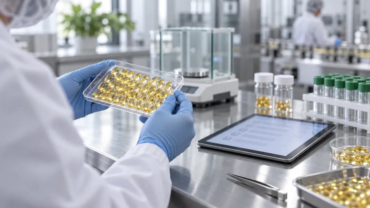 质检环节：对成品胶囊逐批抽检